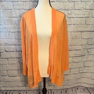 Chico’s Lightweight Cardigan Sweater Open Front 3/4 Sleeves Chicos Size 3 XL